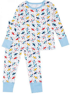 Піжама для хлопчиків в асорт. р.110 білий із принтом 257-1007