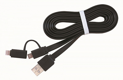 Кабель Cablexpert Lightning – USB 1 м чорний (CC-USB2-AMLM2-1M) USB 2.0 BM-тато/Lightning/Micro