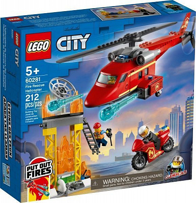 Конструктор LEGO City Спасательный пожарный вертолёт 60281