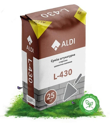Штукатурка ALDI стартовая цементно-известковая L-430 25 кг