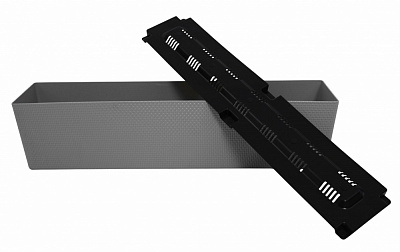 Ящик балконный пластик КАННА со вставкой прямоугольный какао ММ-Пласт (Bp60ca)