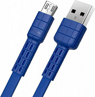 Кабель USB – microUSB 1 м синій (RC-116M-BLUE) Armor Series MicroUSB Data/Charge