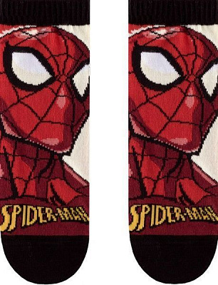 Носки детские Conte-Kids Marvel Человек-паук короткие 356 17С-133СПМ р.20 красный с черными вставками 