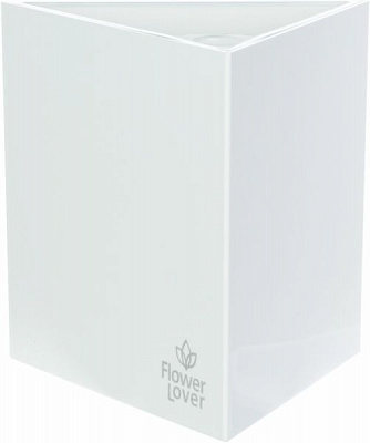 Горщик пластиковий Plastkon Flower Lover Triangle трикутний 3л білий