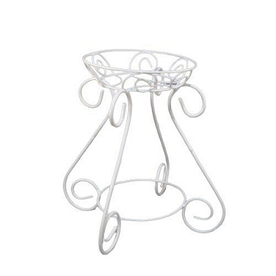 Подставка для растений Одиночная 350 круглый белый 