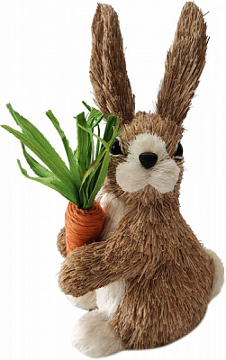 Декорація великодня кролик з морквиною 12x22 см