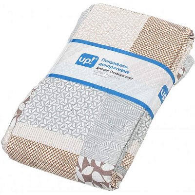 Покрывало Underprice Печворк 220x240 см тауп