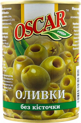 Оливки Oscar без кісточки 280 г (8413552051321)