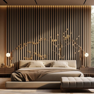 Рейкова панель акустична ПлиТТоргСервіс 17х600х2750 мм ясень 1,65 м.кв.