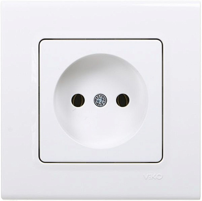 Розетка без заземлення Viko Linnera без шторок без кришки білий 90400007
