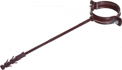 Кронштейн труби металевий Сяйво L=220 мм D=75 мм червоний