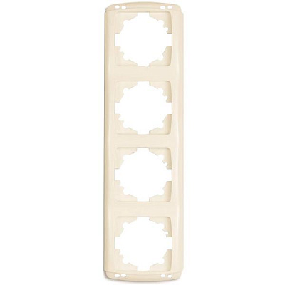 Рамка чотиримісна Viko CARMEN Opaque вертикальна кремовий 90571424