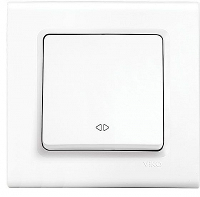 Переключатель перекрестный одноклавишный Viko Linnera без подсветки 10 А 250В белый 90400031