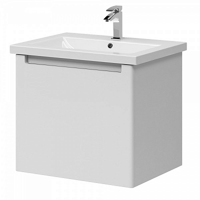 Тумба підвісна Aquarius Verona білий з умивальником Комо 60