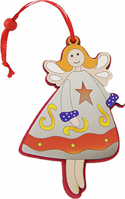 Підвіска Янгол 7,5 см червоний 1220261