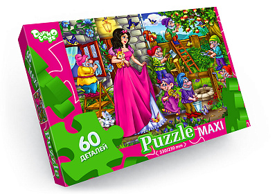 Пазли Danko Toys 60 елементів максі неон №13 Білосніжка Мх 60-08-13