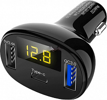 Зарядний пристрій 2USB + вольтметр IDC-002