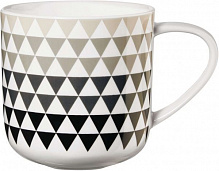 Чашка Coppa 400 мл черно-серые треугольники 19112014 ASA