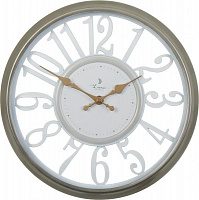 Часы настенные Skeleton Версаль 30,5 см бежевые Luna