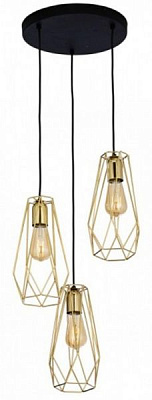 Світильник підвісний TK Lighting LUGO GOLD 3x60 Вт E27 золотий 2697