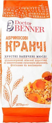 Кранчі Dr. Benner абрикосові 375 г (4820132581460)