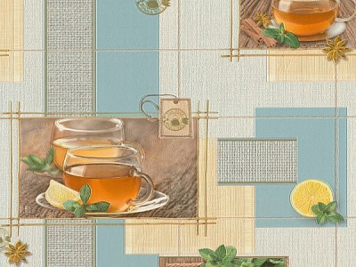 Шпалери вінілові на паперовій основі Слов'янські шпалери Expromt Чай 5757-03 0,53x10,05 м