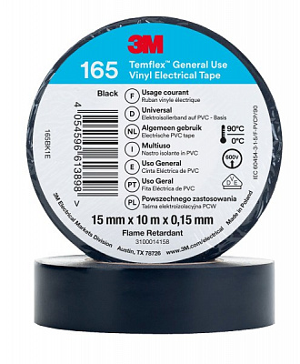 Ізострічка 3M Temflex поліетилен 165 (15мм х 10м) BK