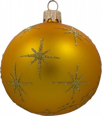 Шар стеклянный Святая семья d100 К-19-100 золотой