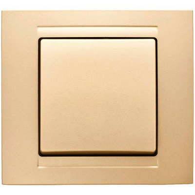 Выключатель одноклавишный Gunsan Moderna без подсветки 16 А 250В IP20 бежевый металлик MD 29 25 101