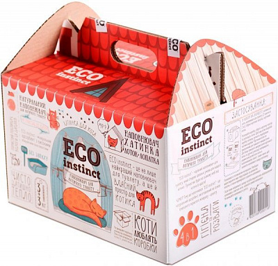 Наповнювач для котячого туалету ECO Instinct Хатинка 4 в 1
