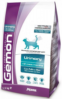 Корм GEMON Cat Urinary з куркою та рисом 1,5 кг