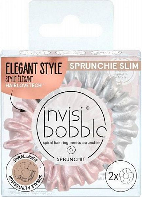 Резинка-браслет Invisibobble Sprunchie Slim Bella Chrome 2 шт.
