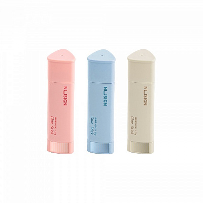 Клей-олівець NS142 мiкс 21гр PVP NuSign трикутний Deli