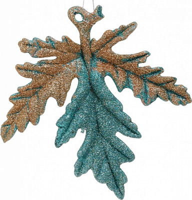 Елочная игрушка Листок бронза 17x17x3 см SD019-26 