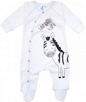 Чоловічок Minikin Safari Dreams Зебра р.62 білий 1821403