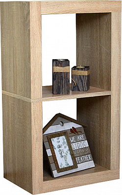 Стеллаж двухсторонний Inteo Кубус МИКС 1х2 438x792x290 мм дуб сонома 