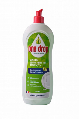 Засіб для ручного миття посуду ONE DROP Яблуко 0,75л