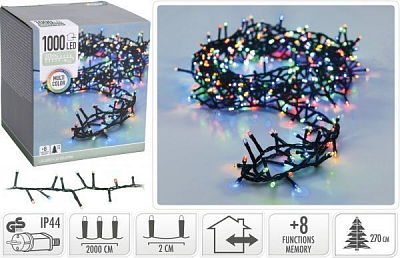 Электрогирлянда разноцветная встроенный светодиод (LED) 1000 ламп 23 м