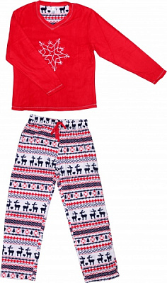 Костюм домашний женский La Nuit Home Christmasy р. M красный с белым 