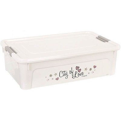 Ящик для зберігання Smiley Paris Chic 14 л кремовий 140x490x320 мм