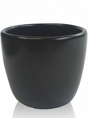 Кашпо керамическое Eterna круглый 0,25 л темно-серый (207-7) 