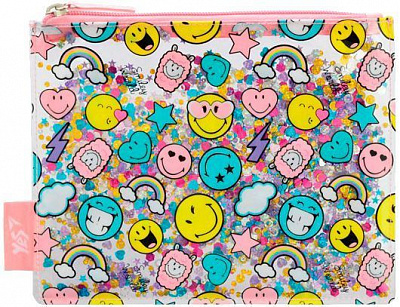 Пенал косметичка с блестками Smile World YES разноцветный