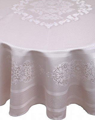 Скатертина Caramel кругла d160 сірий Karna