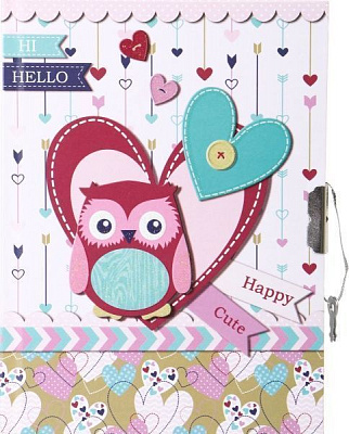 Блокнот дитячий на замочку Malevaro Сова
