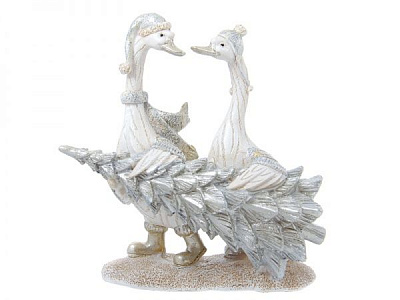 Статуетка Гуси з ялинкою 15 см 192-136 Lefard
