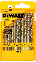 Набір свердел по металу DeWalt HSS-G 1,5-6,5 мм 13 шт. DT5922