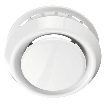 Анемостат Вентс А 125 ВРФ 298 пластик белый 