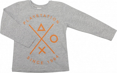 Реглан для мальчика Luna Kids Play Station р.116 серый меланж 