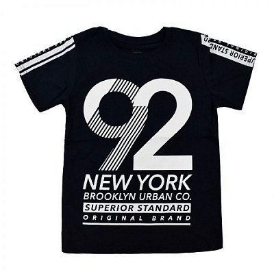 Футболка для хлопчика Maccaboy 9093 з цифрою 92 р.128 темно-синій