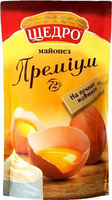 Майонез ТМ ЩЕДРО Премиум 72% д/п 4823097405598 150 г